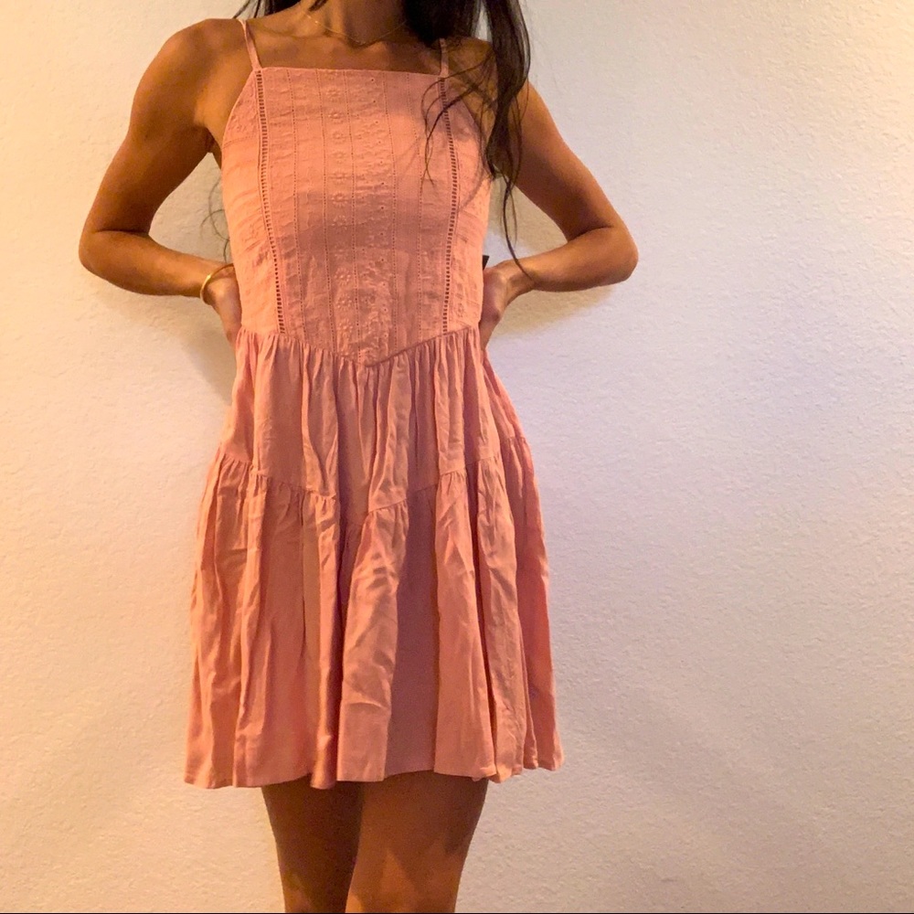 Peach summer dress